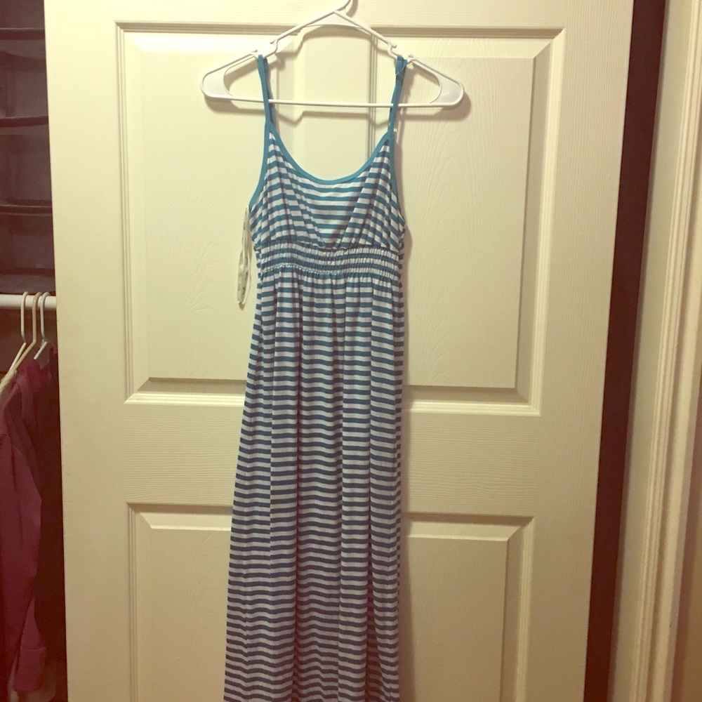 Guess Blue and White Striped Dress